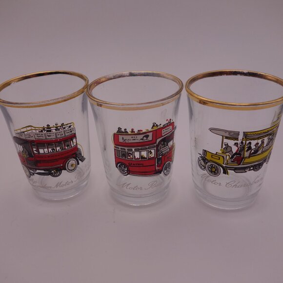 Set of Six Shillibeer Omnibus Hancocks Steam Coach London Omnibus Shot Glasses - Picture 11 of 14
